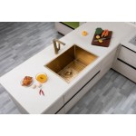 Aqu Brushed Gold Handmade Single Bowl Kitchen Sink 600*450*230 Aqu Brushed Gold Handmade Single Bowl Kitchen Sink 600*450*230